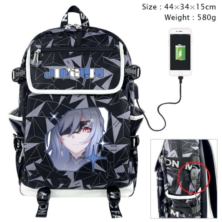 Honkai: Star Rail Anime color shading data line backpack 44X34X15CM