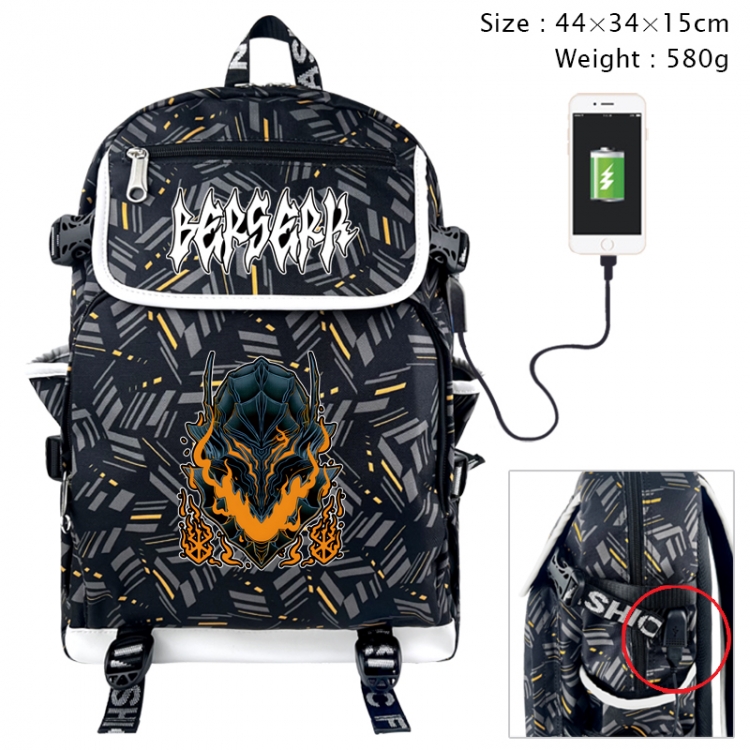 Berserk Anime color shading data line backpack 44X34X15CM