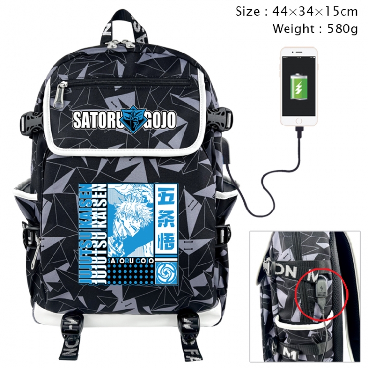 Jujutsu Kaisen Anime color shading data line backpack 44X34X15CM