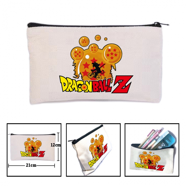 DRAGON BALL Anime canvas minimalist printed pencil case storage bag 21X12cm