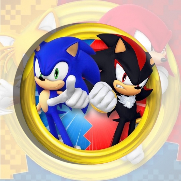 Sonic The Hedgehog Anime tinplate brooch badge price for 5 pcs