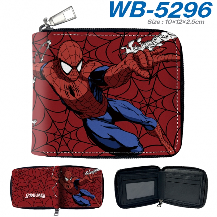 Superheroes Anime color short full zip folding wallet 10x12x2.5cm WB-5296A