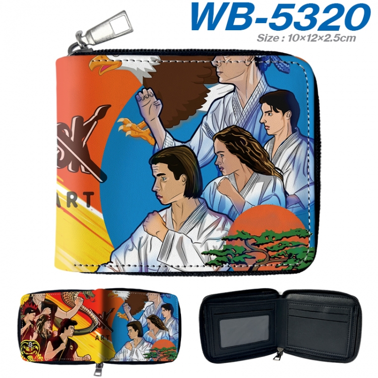 cobra Anime color short full zip folding wallet 10x12x2.5cm