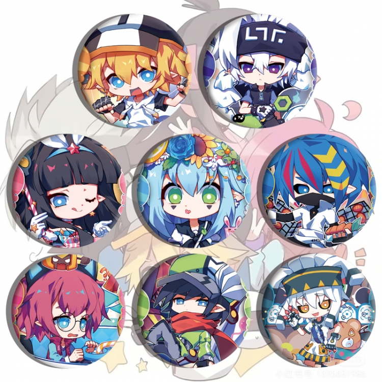 AOTU Anime tinplate brooch badge a set of 8