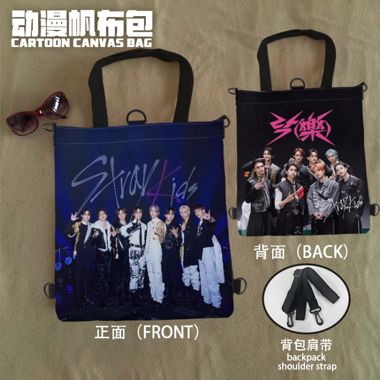 straykids  Anime Canvas Bag Shoulder Shopping Bag 33x37cm