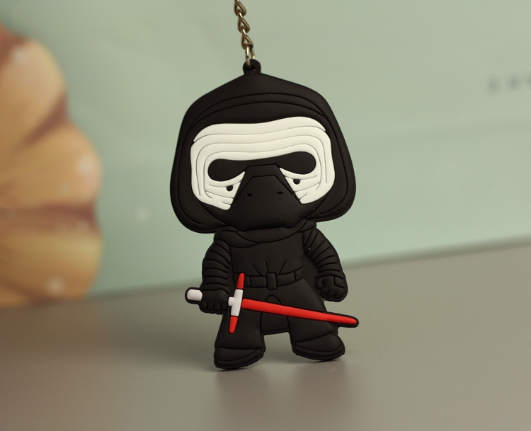 Star Wars Anime peripheral double-sided soft rubber keychain PVC pendant 6-8cm price for 5 pcs