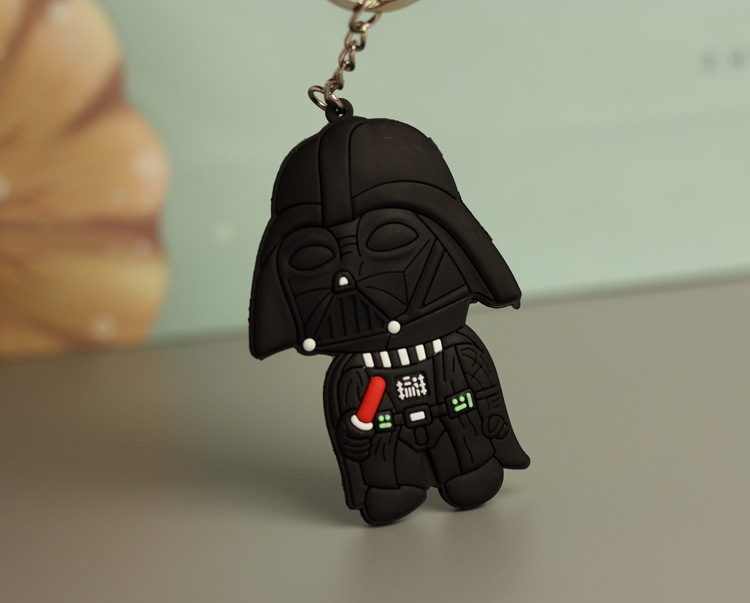 Star Wars Anime peripheral double-sided soft rubber keychain PVC pendant 6-8cm price for 5 pcs