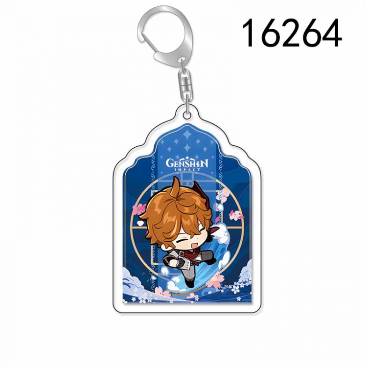 Genshin Impact Anime Acrylic Keychain Charm price for 5 pcs