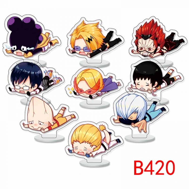 My Hero Academia Anime Character acrylic Small Standing Plates  Keychain 6cm a set of 9