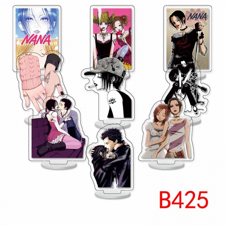 NANA Anime Character acrylic Small Standing Plates  Keychain 6cm a set of 9