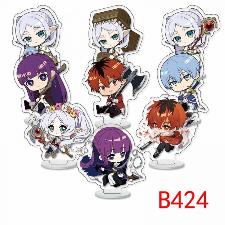 Frieren: Beyond Journey's End Anime Character acrylic Small Standing Plates  Keychain 6cm a set of 9