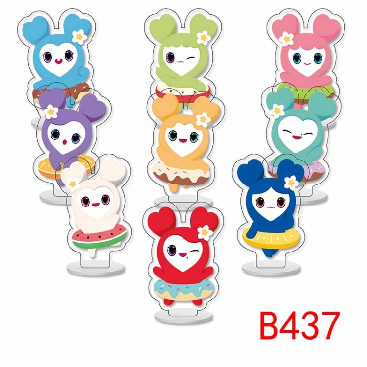twice  Anime Character acrylic Small Standing Plates  Keychain 6cm a set of 9