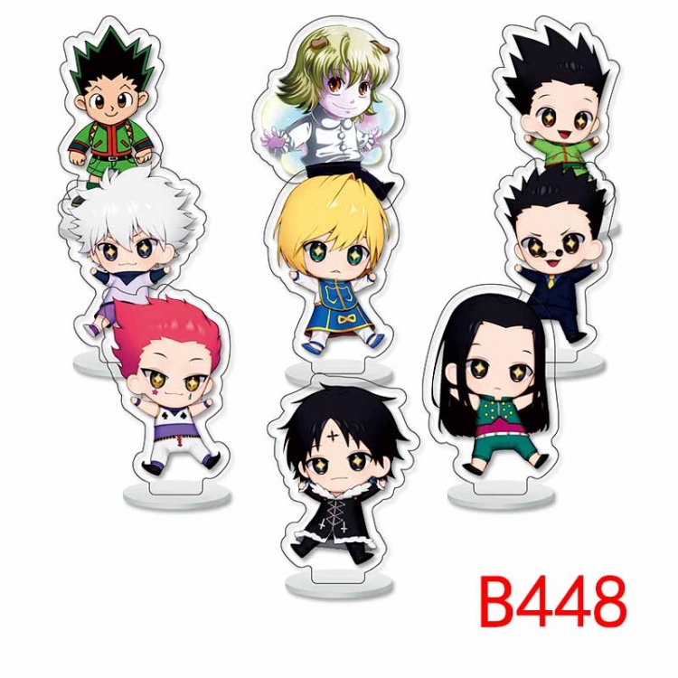 HunterXHunter Anime Character acrylic Small Standing Plates  Keychain 6cm a set of 9