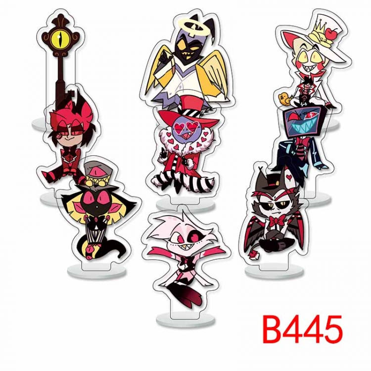 Hazbin Hotel  Anime Character acrylic Small Standing Plates  Keychain 6cm a set of 9