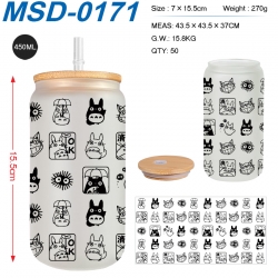 TOTORO Anime frosted glass cup...