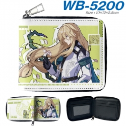 Honkai: Star Rail Anime Full -color short enclosure PU leather wallet 10x12x2.5cm  WB-5200A