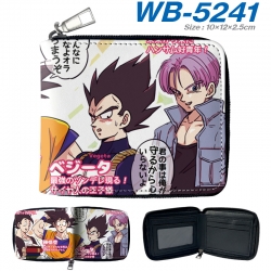 DRAGON BALL Anime color short full zip folding wallet 10x12x2.5cm