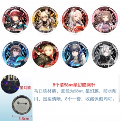 Arknights  Anime round Astral membrane brooch badge 58MM a set of 8