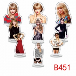 Taylor Swift  Anime Character acrylic Small Standing Plates  Keychain 6cm a set of 9