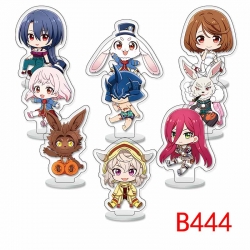 Shangri La explores new territories Anime Character acrylic Small Standing Plates  Keychain 6cm a set of 9