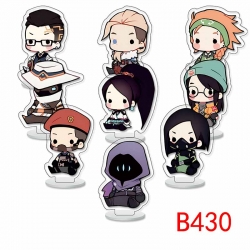 VALORANT Anime Character acrylic Small Standing Plates  Keychain 6cm a set of 9