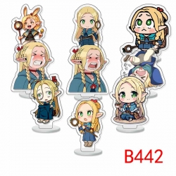 Delicious in Dungeon Anime Character acrylic Small Standing Plates  Keychain 6cm a set of 9