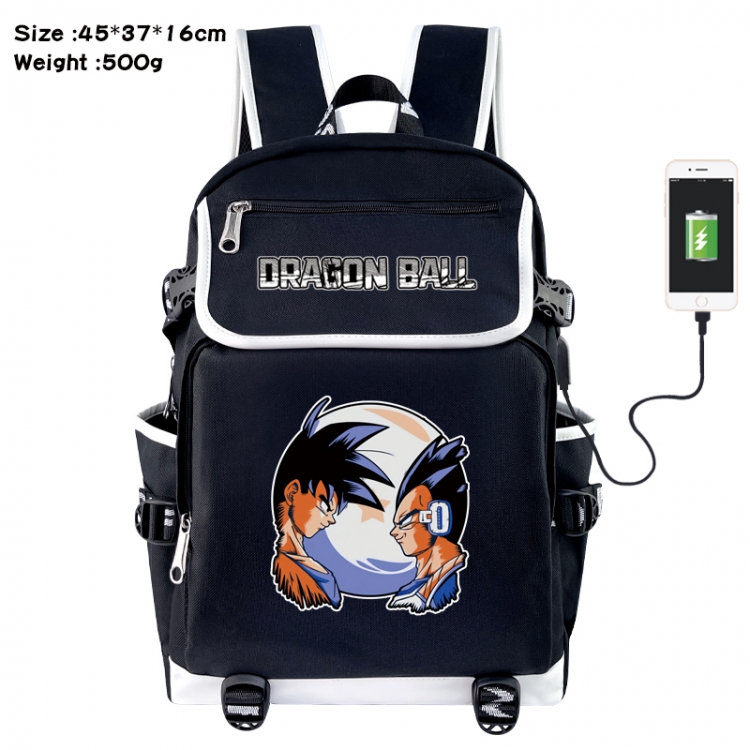 DRAGON BALL Anime Flip Data Cable USB Backpack School Bag 45X37X16CM