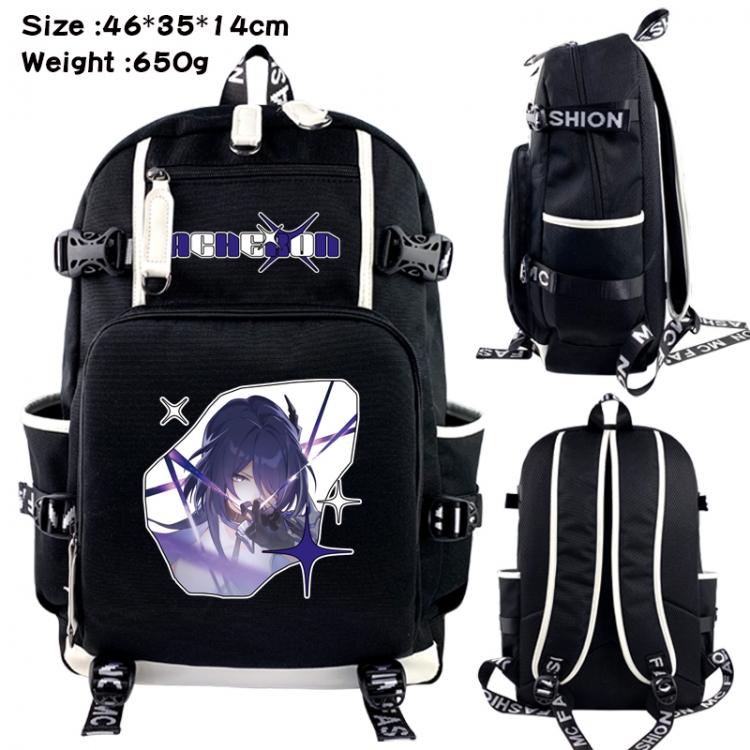 Honkai: Star Rail Data USB backpack Cartoon printed student backpack 46X35X14CM 650G