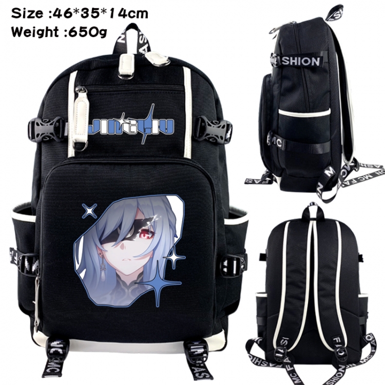 Honkai: Star Rail Data USB backpack Cartoon printed student backpack 46X35X14CM 650G