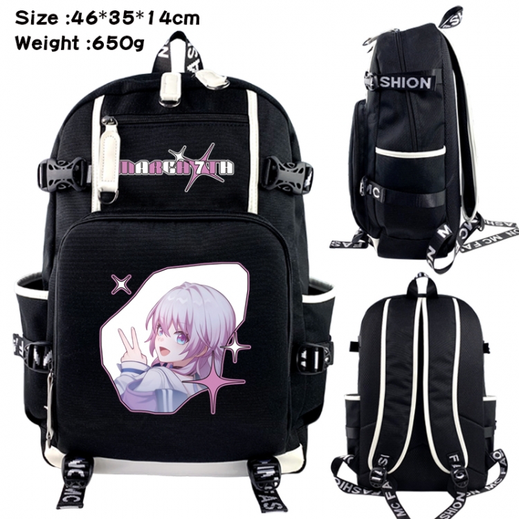 Honkai: Star Rail Data USB backpack Cartoon printed student backpack 46X35X14CM 650G