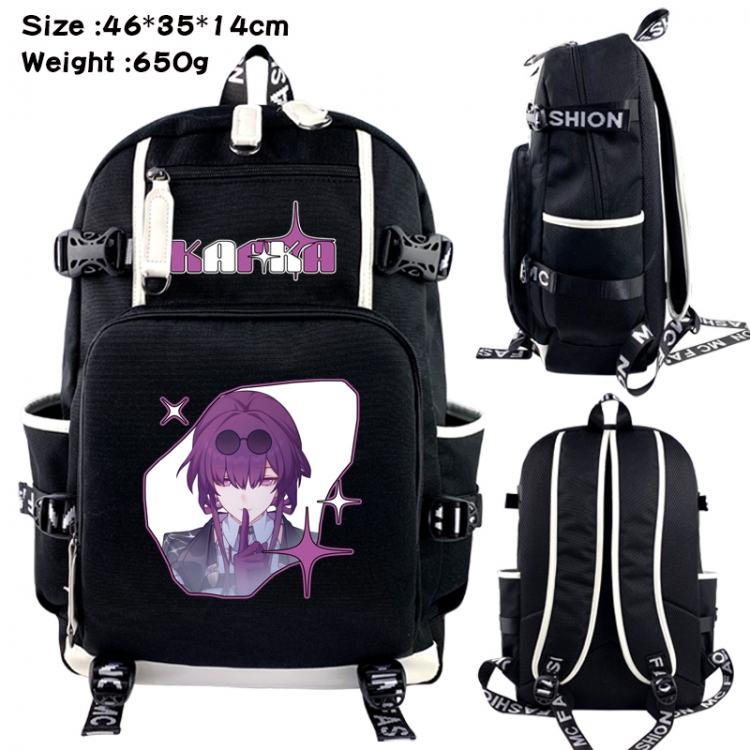 Honkai: Star Rail Data USB backpack Cartoon printed student backpack 46X35X14CM 650G