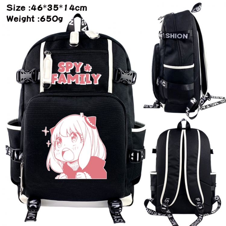 SPYxFAMILY Data USB backpack Cartoon printed student backpack 46X35X14CM 650G