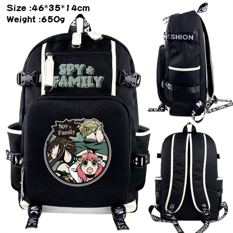 SPYxFAMILY Data USB backpack Cartoon printed student backpack 46X35X14CM 650G