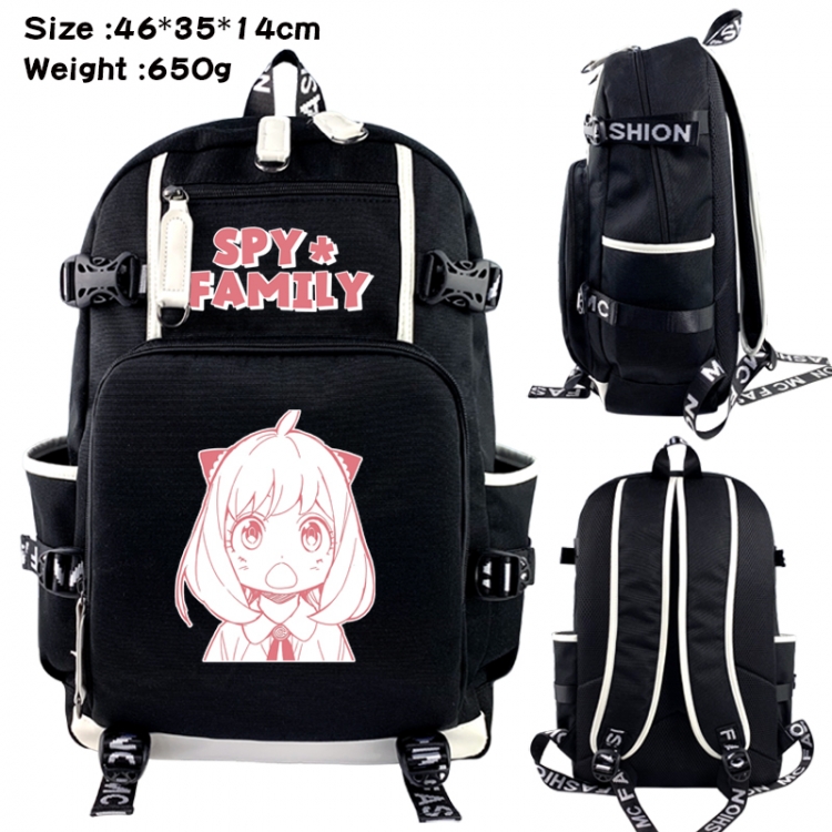 SPYxFAMILY Data USB backpack Cartoon printed student backpack 46X35X14CM 650G