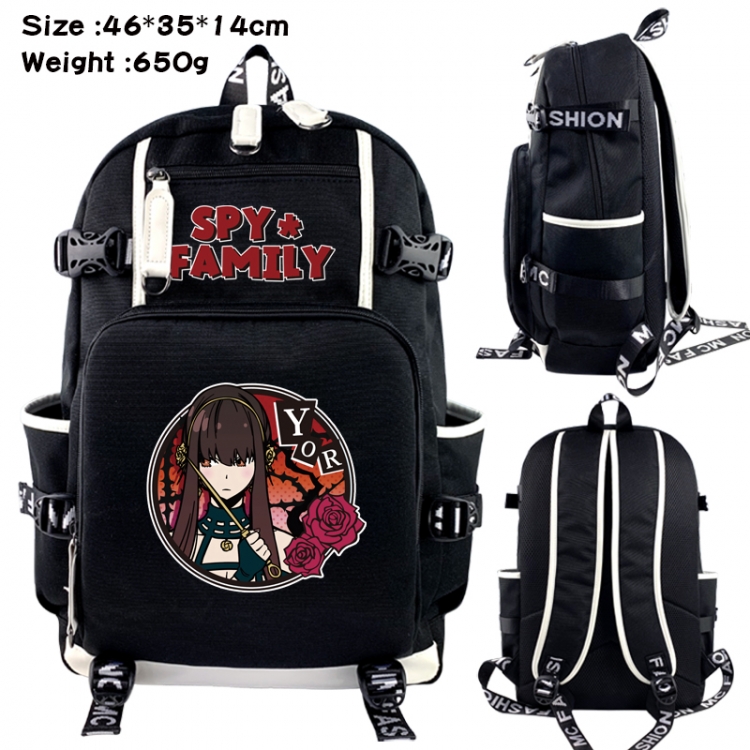 SPYxFAMILY Data USB backpack Cartoon printed student backpack 46X35X14CM 650G
