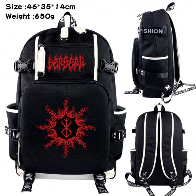 Berserk Data USB backpack Cartoon printed student backpack 46X35X14CM 650G