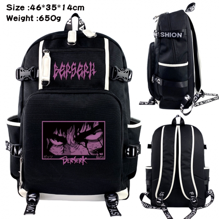 Berserk Data USB backpack Cartoon printed student backpack 46X35X14CM 650G