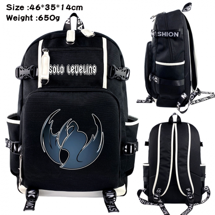 Solo Leveling:Arise Data USB backpack Cartoon printed student backpack 46X35X14CM 650G