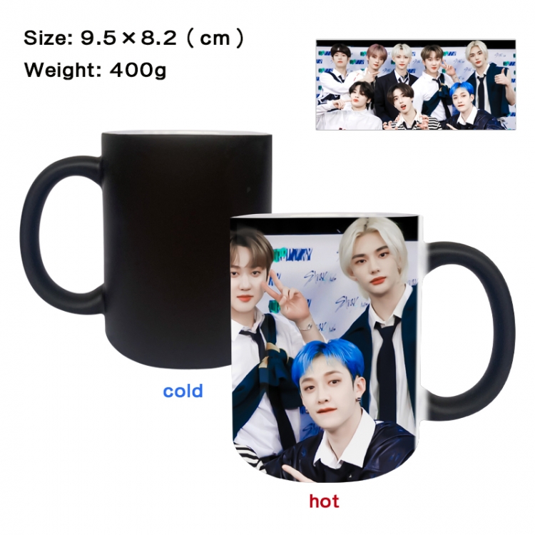 straykids Star peripheral color changing ceramic cup tea cup mug  9.5X8.2cm