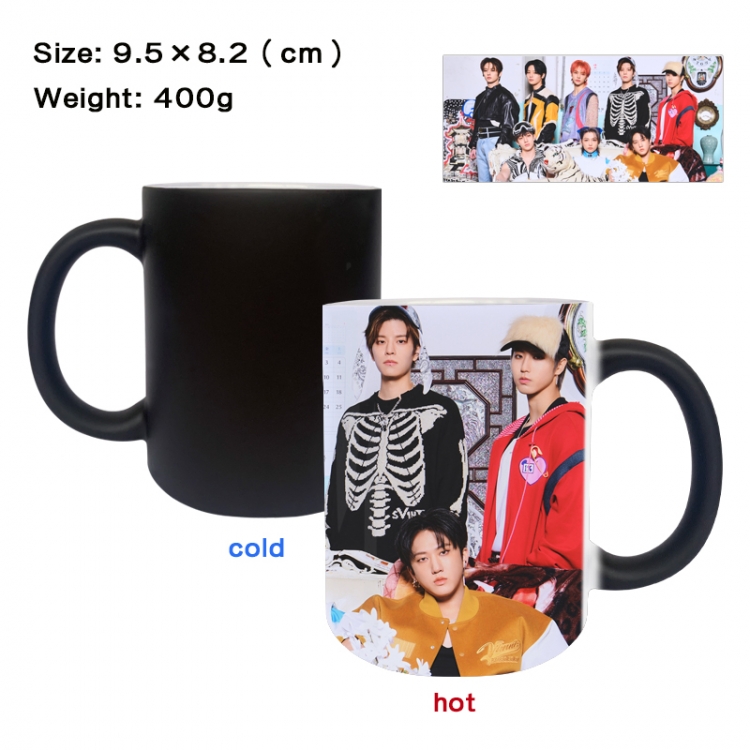 straykids Star peripheral color changing ceramic cup tea cup mug  9.5X8.2cm