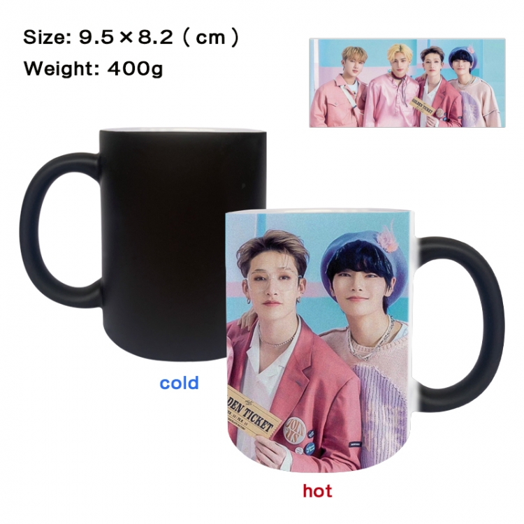 straykids Star peripheral color changing ceramic cup tea cup mug  9.5X8.2cm