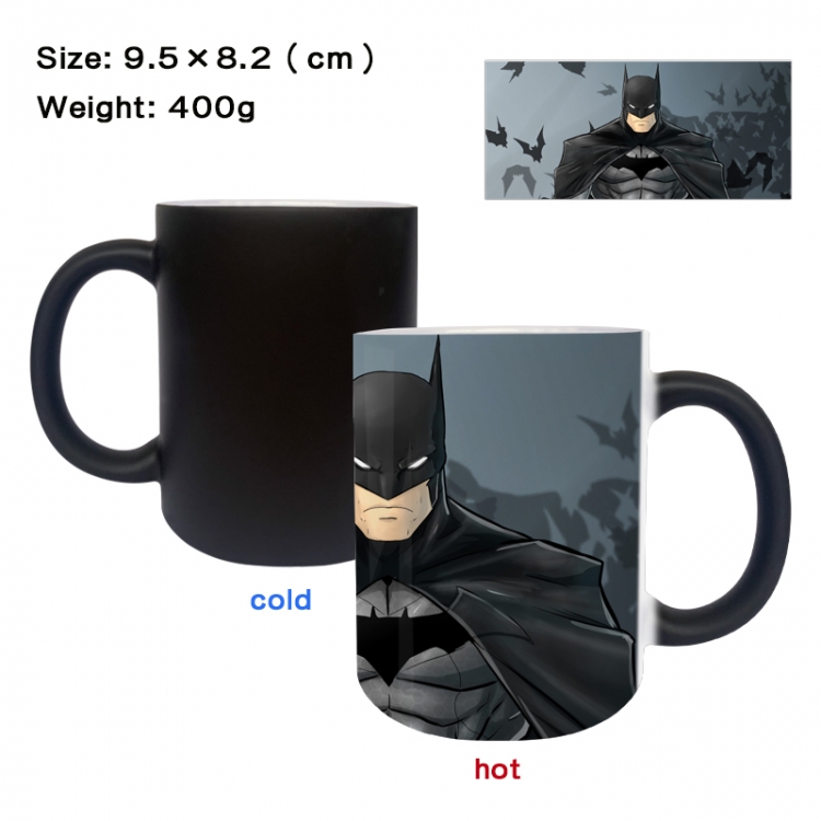 Batman Anime peripherals color changing ceramic cup tea cup mug 9.5X8.2cm