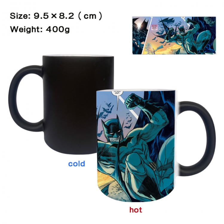 Batman Anime peripherals color changing ceramic cup tea cup mug 9.5X8.2cm