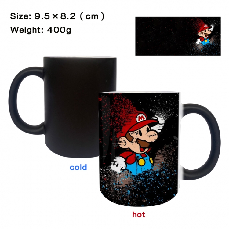 Super Mario Anime peripherals color changing ceramic cup tea cup mug 9.5X8.2cm