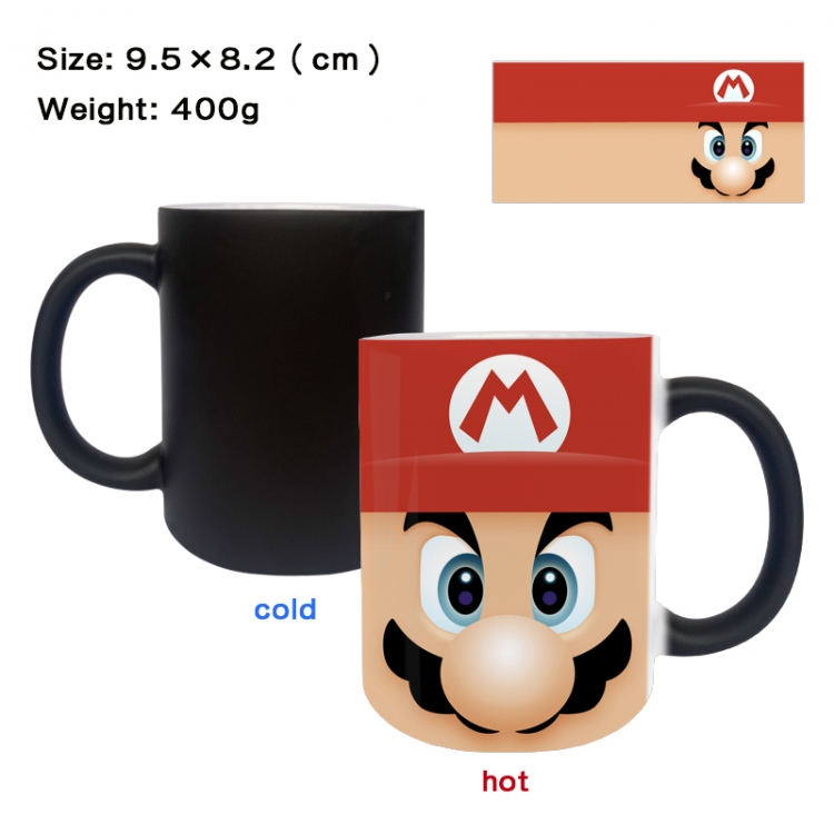 Super Mario Anime peripherals color changing ceramic cup tea cup mug 9.5X8.2cm