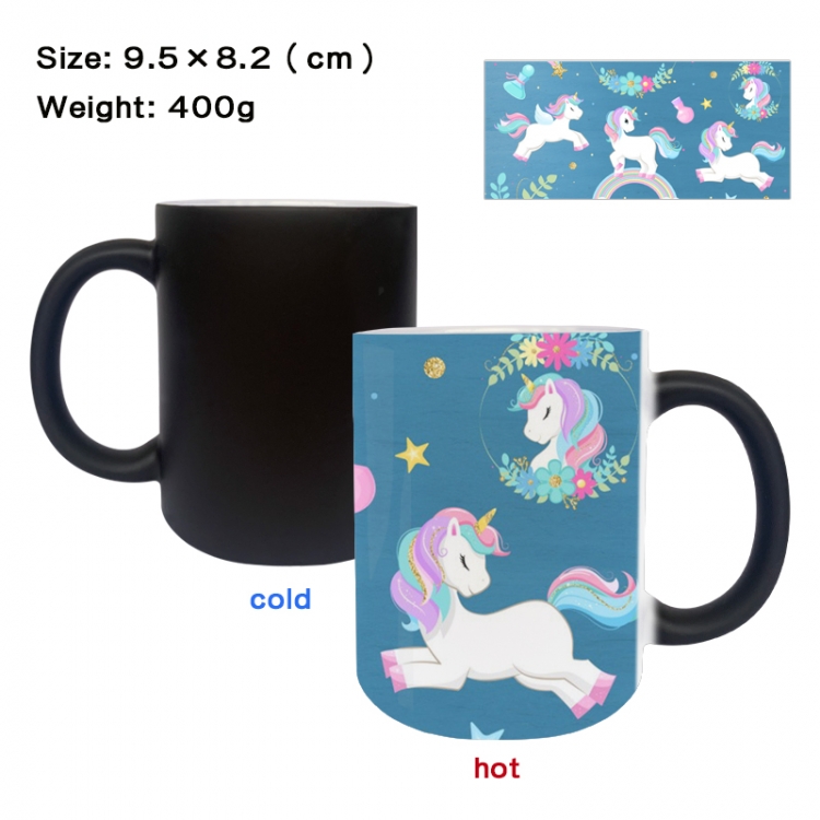 Unicorn Anime peripherals color changing ceramic cup tea cup mug 9.5X8.2cm