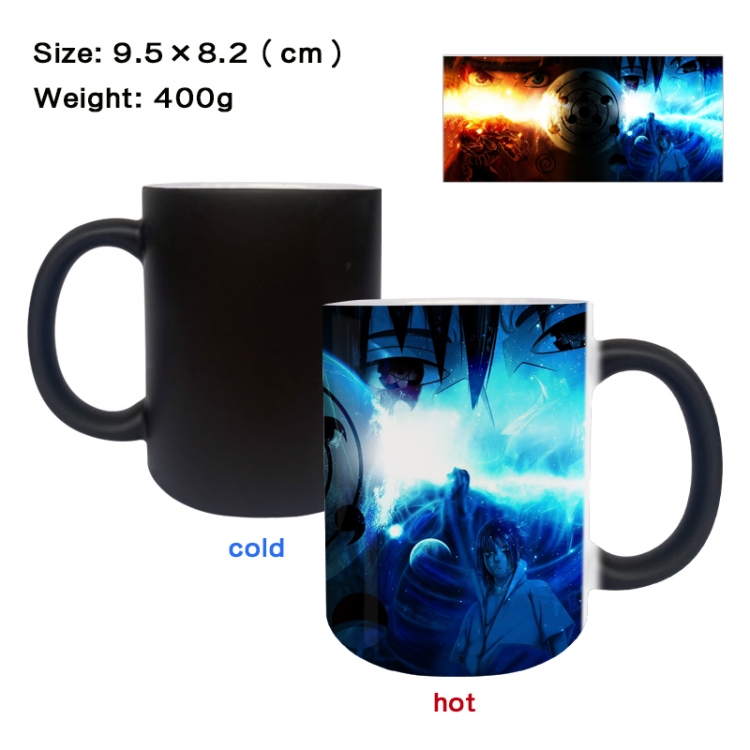 Naruto Anime peripherals color changing ceramic cup tea cup mug 9.5X8.2cm