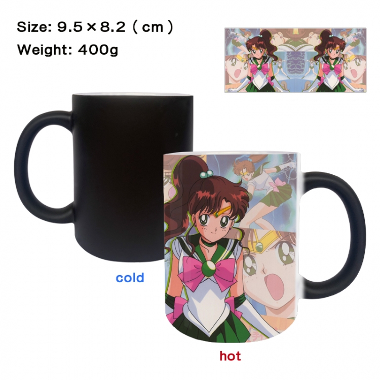 sailormoon Anime peripherals color changing ceramic cup tea cup mug 9.5X8.2cm