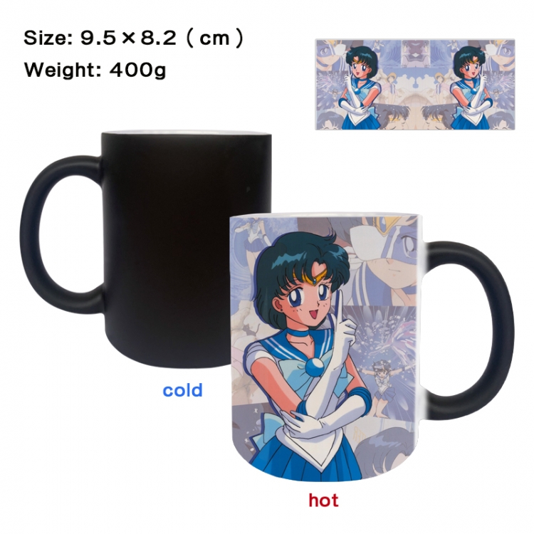 sailormoon Anime peripherals color changing ceramic cup tea cup mug 9.5X8.2cm