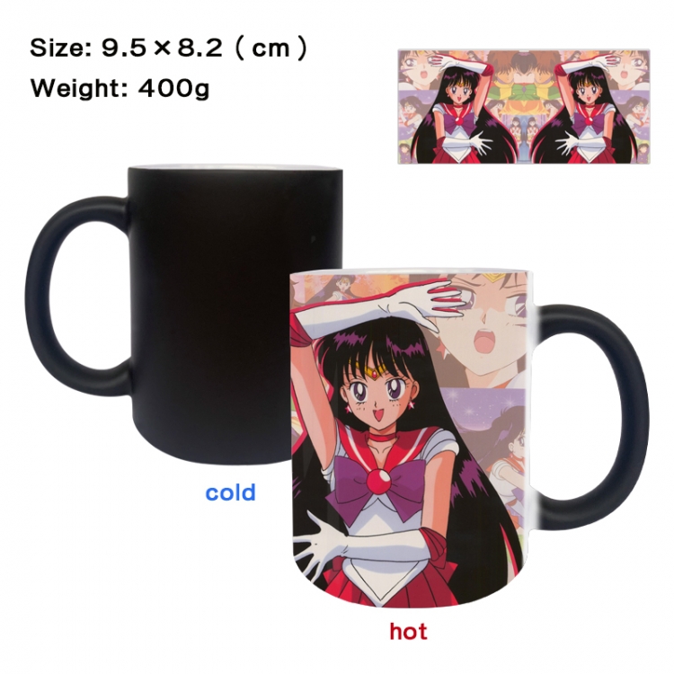 sailormoon Anime peripherals color changing ceramic cup tea cup mug 9.5X8.2cm